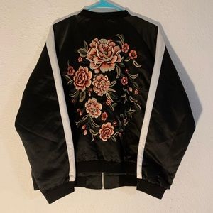 FOREVER 21+ Floral Bombers Jacket